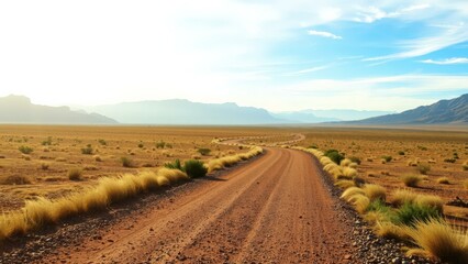 Obraz premium Discover the Serene Beauty of a Desert Road: Perfect for Wall Art, Landscape Photography, or Home Decor