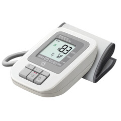 Digital Blood Pressure Monitor for Home Use on white background