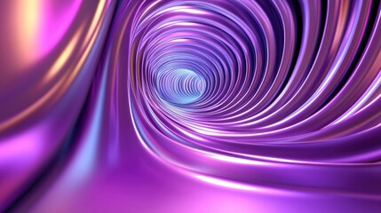 Obraz premium A captivating 3D rendering showcasing mesmerizing luminous curving lines and a striking neon circle, set against a vivid psychedelic backdrop of ultraviolet colors, perfect for dynamic product display