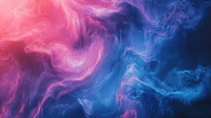 Obraz premium Flowing Waves in a Stunning Abstract Background with Vibrant Pink and Blue Hues Blending Harmoniously in a Dreamlike Atmosphere