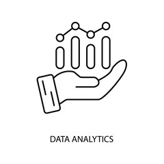 Obraz premium data analytics concept line icon. Simple element illustration. data analytics concept outline symbol design.