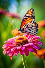 Obraz premium butterfly on flower