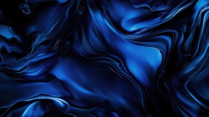 Fototapeta premium Vibrant deep blue abstract watercolor texture with smooth flowing patterns, ideal for creative projects and promotional designs.