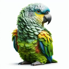 Obraz premium Amazon Parrot isolated on a white background 3