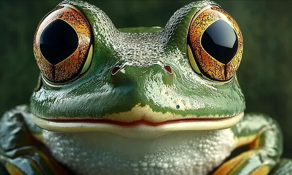 Detailed Close-Up of a Frog in Its Natural Habitat