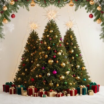 christmas tree and gifts