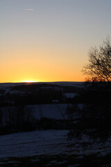 sunset over the river