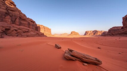 Breathtaking Red Rock Desert Landscape: Perfect for Wall Art, Desktop Backgrounds, and Print Media
