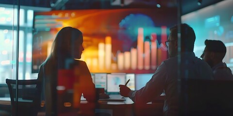 Business Team Meeting for Conference Collaboration: Professionals Engaged in Strategic Discussion, Sharing Ideas, and Working Together to Achieve Common Business Goals