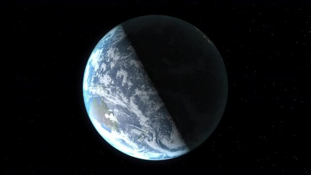 The map of French Polynesia appears on the surface of the earth at night