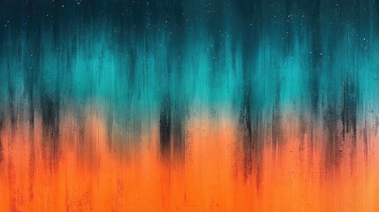 Obraz premium Gradient background blending teal, orange, and black hues with a textured finish, perfect for posters and website banners.