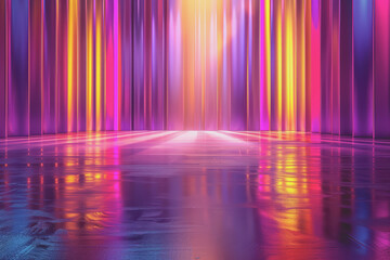Obraz premium Elegant abstract background in gorgeous gold and purple colors. Elegant interior wall illustration of Filmic lighting.