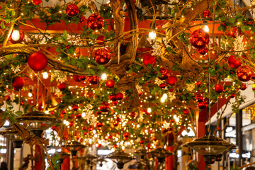 Christmas decorations in downtown, Vienna, Austria