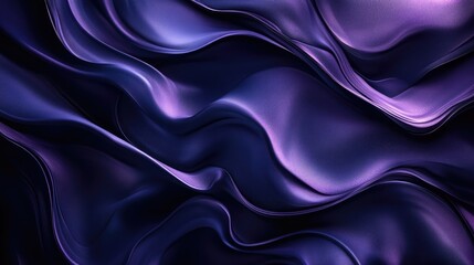 Obraz premium Fluid navy and deep violet waves create a rich textured background, perfect for design projects with a blank space for customization.