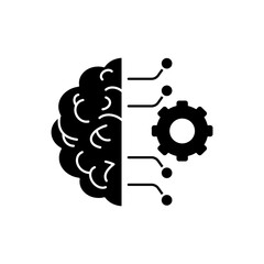 machine learning concept line icon. Simple element illustration. machine learning concept outline symbol design.