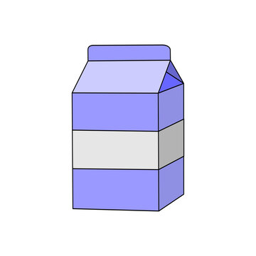 recommend clip art: Minimalist Milk Carton Illustration – Pastel Blue Design