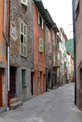 Fototapeta premium Architectural details in Puget Theniers, France,