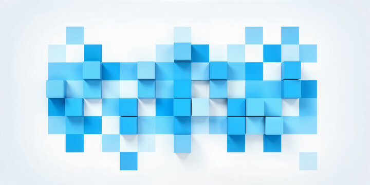 A contemporary blue square pattern background ideal for modern design projects and digital art applications, enhancing