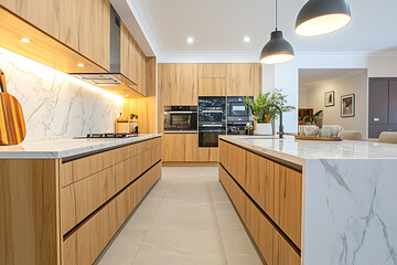 Modern Luxury Kitchen Interior Design: Contemporary Home Architecture and Space