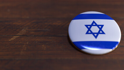 Voting Badge Featuring the Flag of Israel