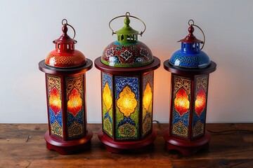 Vibrant Arabic Lantern Artistry Islamic Decorative Lamp