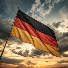 The Germany flag features three horizontal stripes.