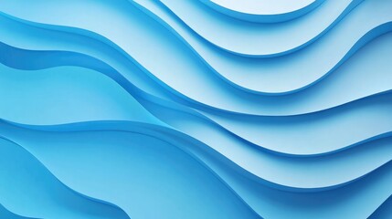 Smooth waves in varying shades of blue flow across a high-resolution abstract background, featuring soft white highlights and ample design space for text or graphics.