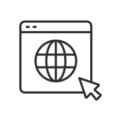 Web page internet, icon in line design. Web, page, internet, website, online, design, browser on white background vector. Web page internet editable stroke icon
