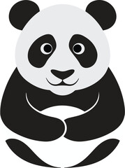 panda bear with bamboo