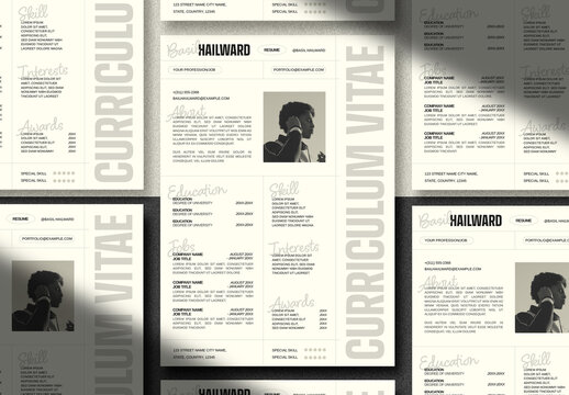 Bold Minimal Cv Curvy Text