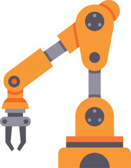 Modern robotic arm is picking up an object, representing automation, innovation, and efficiency in industrial manufacturing