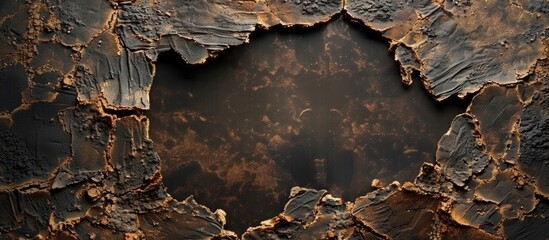 Fototapeta premium Background With Burned Hole