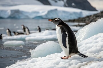Obraz premium penguin on the snow