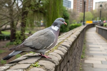 Fototapeta premium pigeon on the fence