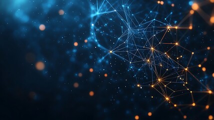 Obraz premium Abstract digital network of people connecting technology background