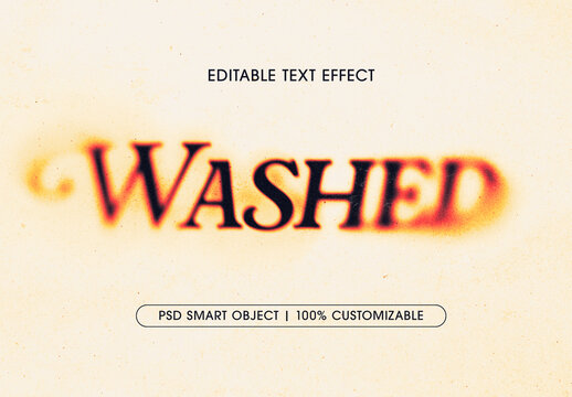 Cream and Orange Blurred Text Effect