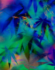 Marijuana leaves. Hemp texture, weed