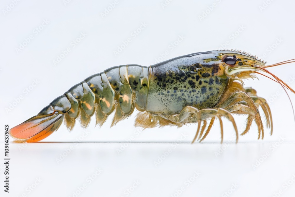 Poster a small crustacean on a plain background