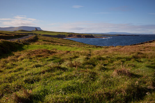Mullaghmore beach with Benbulben mountain in the background, Ireland