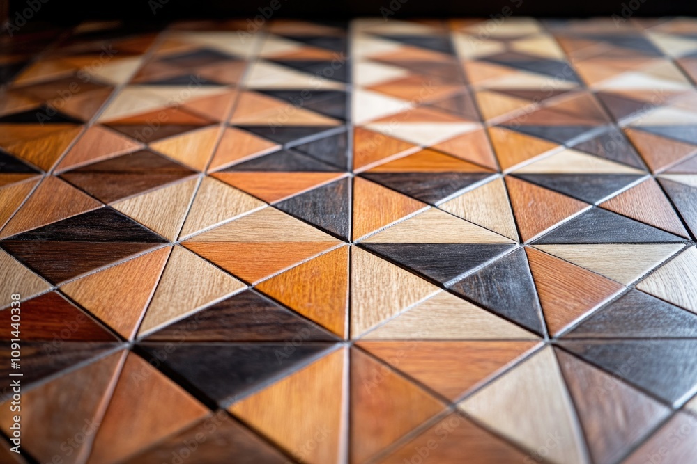 Aufkleber close-up view of a colorful tiled floor