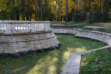 buildings in autumn Catherine Park, Pushkin city