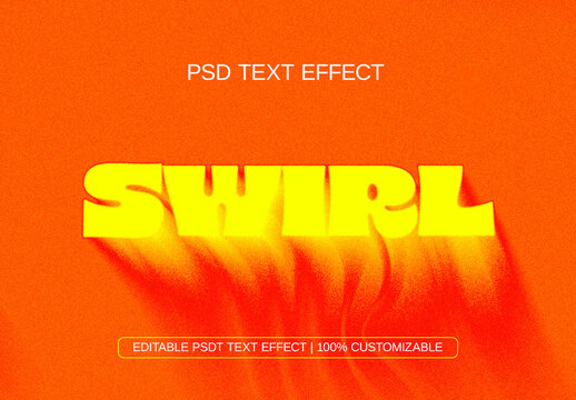 Swirl text effect