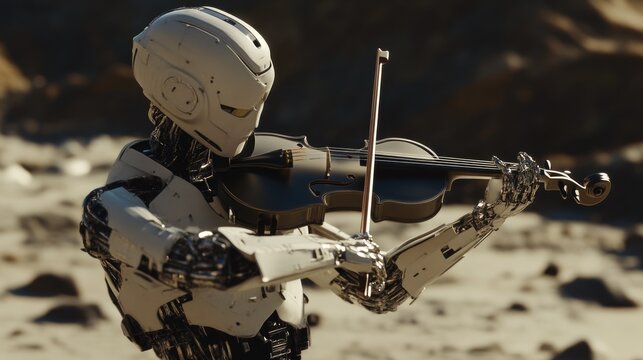 Artificial intelligence musician under Jupiter's moons