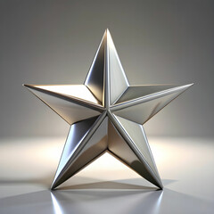 Obraz premium 3d metal star isolated