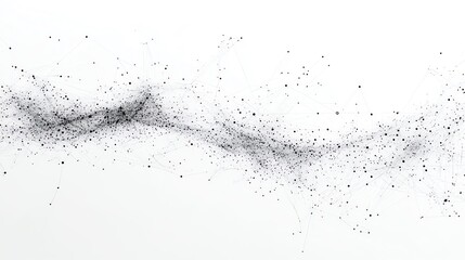 Obraz premium Thin, branching lines that extend outward to connect distant nodes, showing how even distant tags are related in some way.