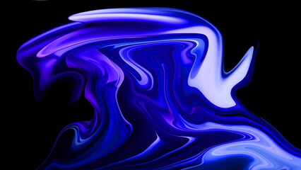 Blue flame and crystal abstract background. Colored fractal 3D background and illustration. suitable for your desktop and project.
