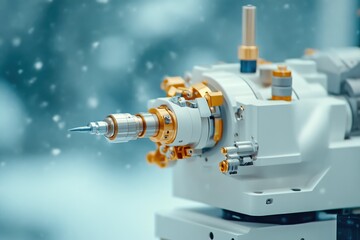 Fototapeta premium Industrial CNC Lathe Tool Holder in High Detail