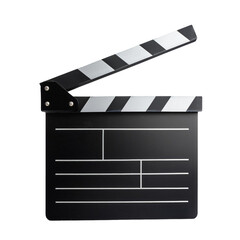 Fototapeta premium film slate cut scene front view transparent background image