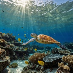 Obraz premium Underwater Adventure background 