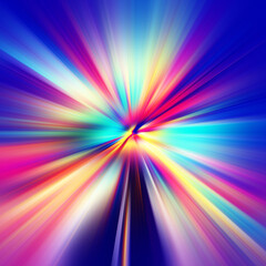 Fototapeta premium Colorful zoom motion effect. Abstract background. Color lines. Colored texture backdrop and banner. Multi color gradient pattern and textured wallpaper.